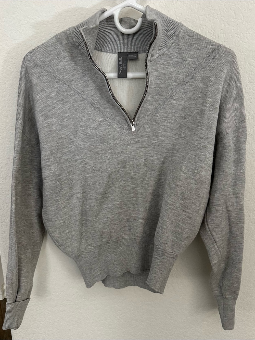 Sweaty Betty half zip knit sweater